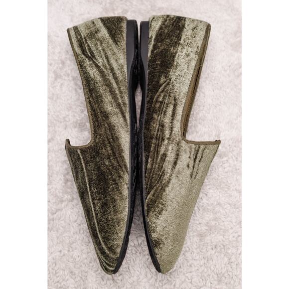 Birdies Heron Olive Green Velvet Loafers Flats Womens Size 8.5 NWOB - Picture 4 of 15